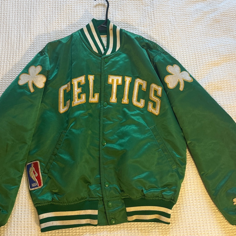 Vintage Boston Celtics satin starter jacket, medium